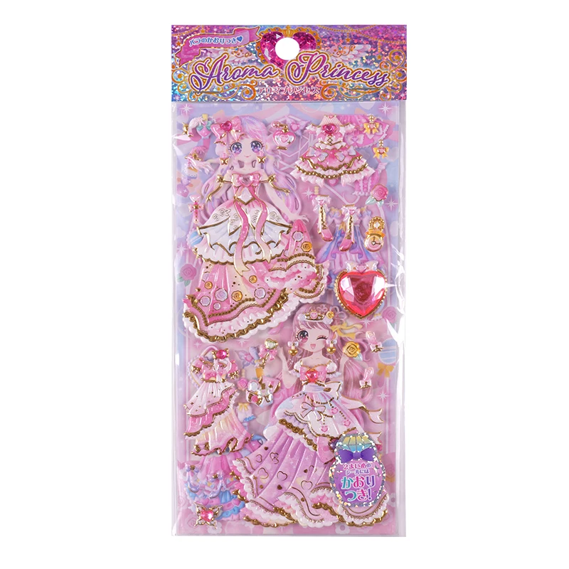 SHANLE Wholesale Kawaii Girl Dress up Puffy Sticker Cartoon Anime Character Wardrobe Sticker Custom Cute Princess Bubble Sticker