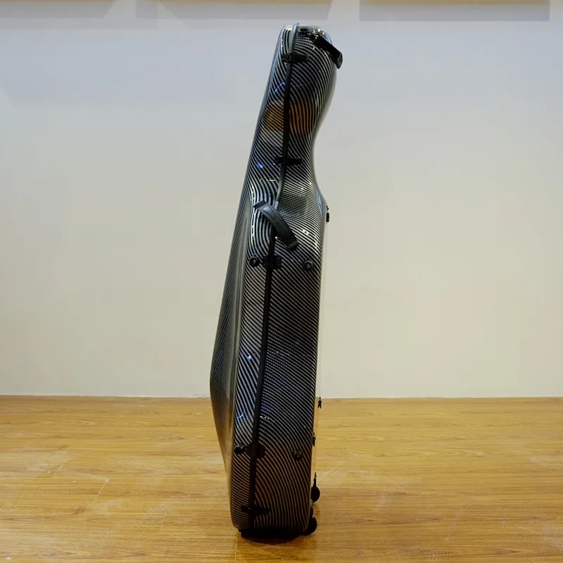 
New style carbon fiber cello case 4/4 cello case carbon fiber cello hard case with wheels 3.6kg XCC-04 