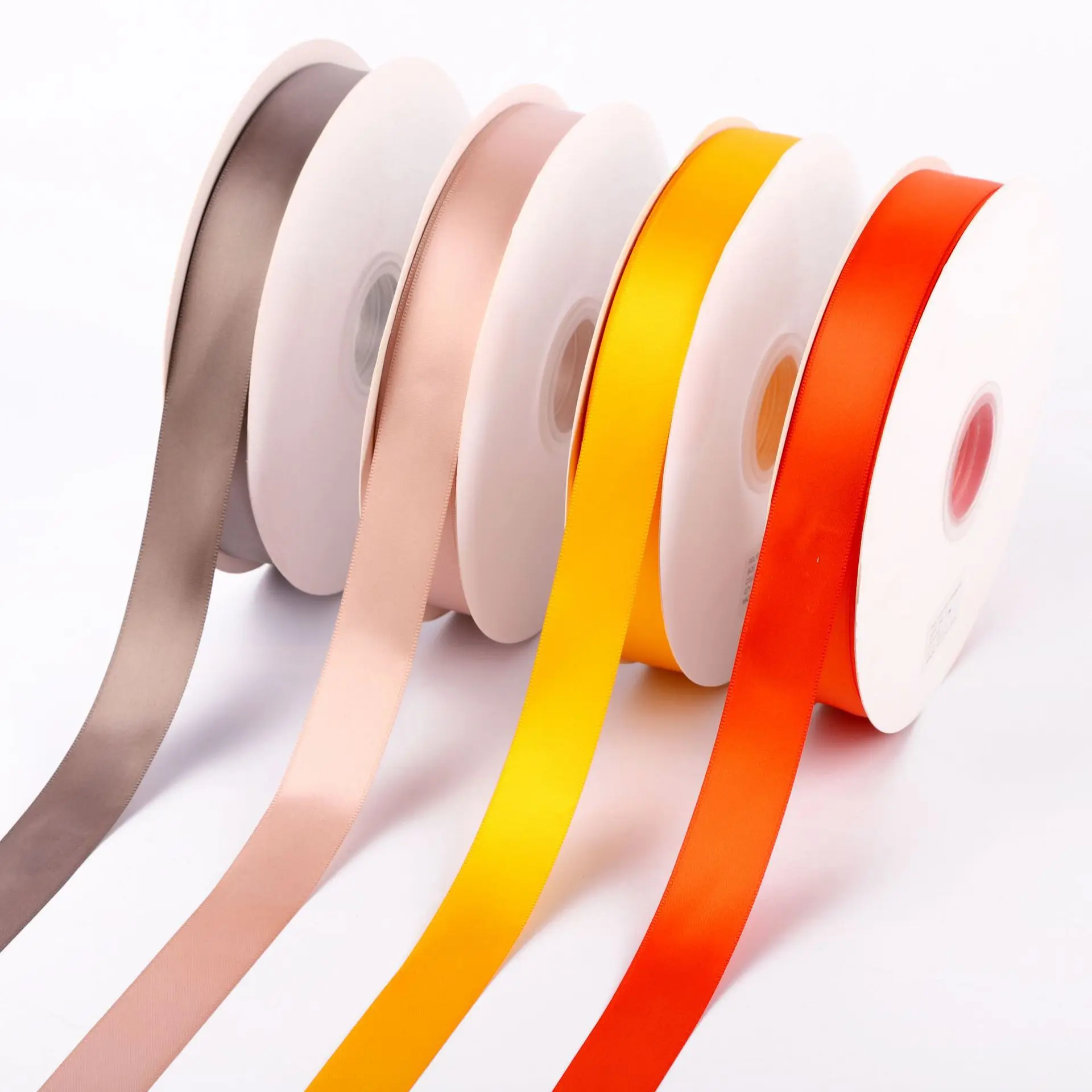 Stock 196 Colors 50Y 100Y Polyester Satin Ribbon Double Face for Gift Packaging