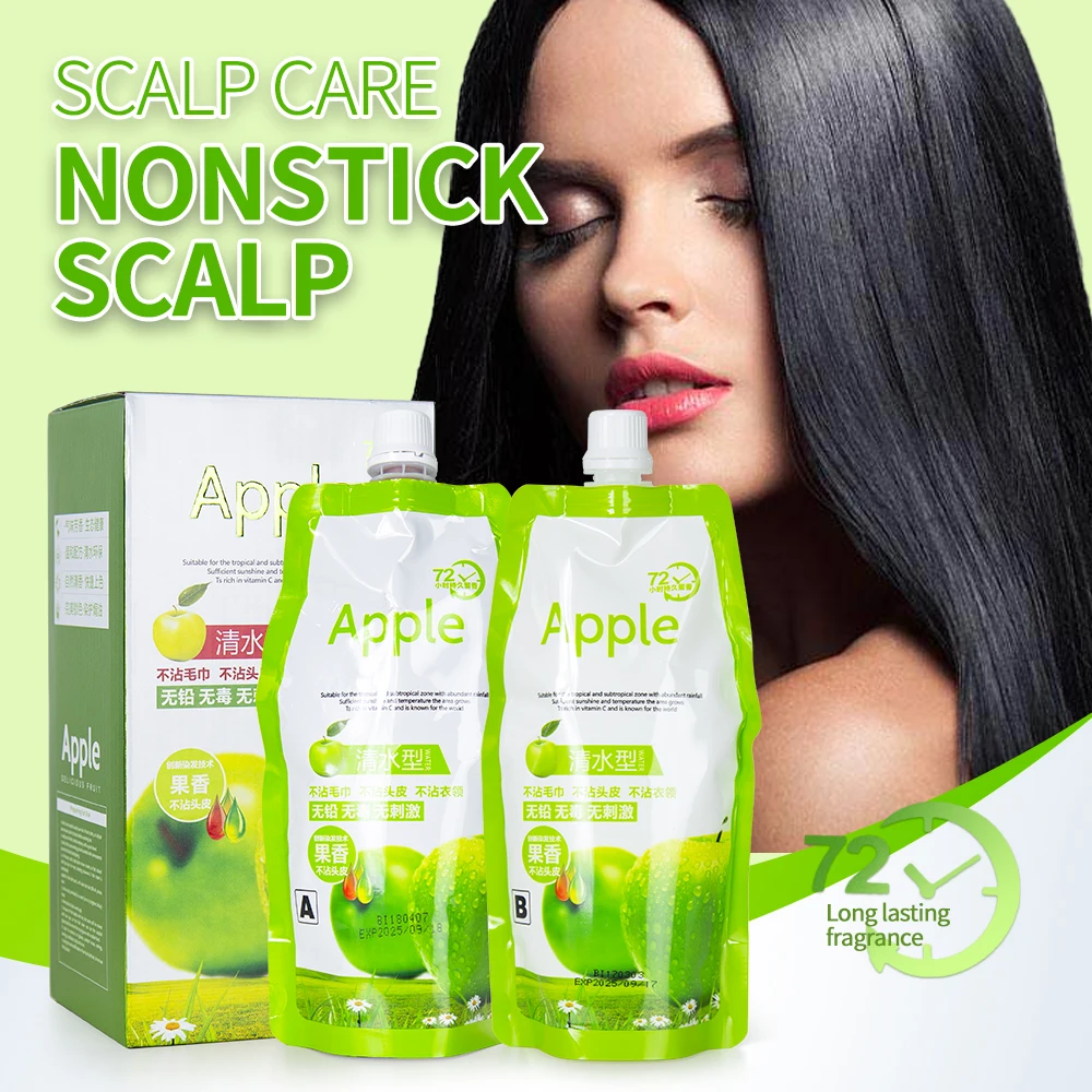 Genuine huihoo Non Stick Scalppingguo Hair Color Dye 72 Permanent Ammonia Free Black Hair Colour Shampoo