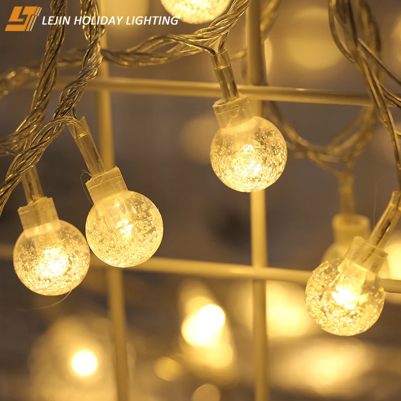 Сказочная светодиодная Рождественская гирлянда с шарами для украшения свадебной вечеринки