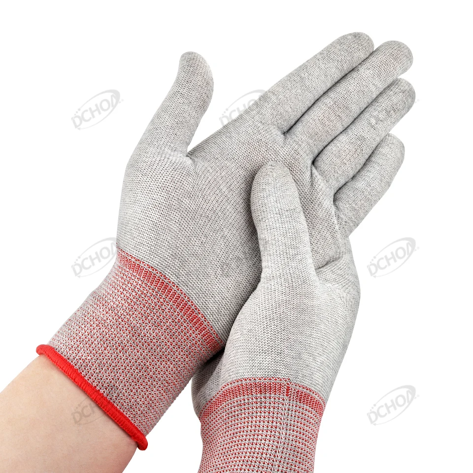 DCHOA Vinyl Wrap Carbon Fiber Gloves Anti-Static Gloves for PPF Window Tint Tools Kit