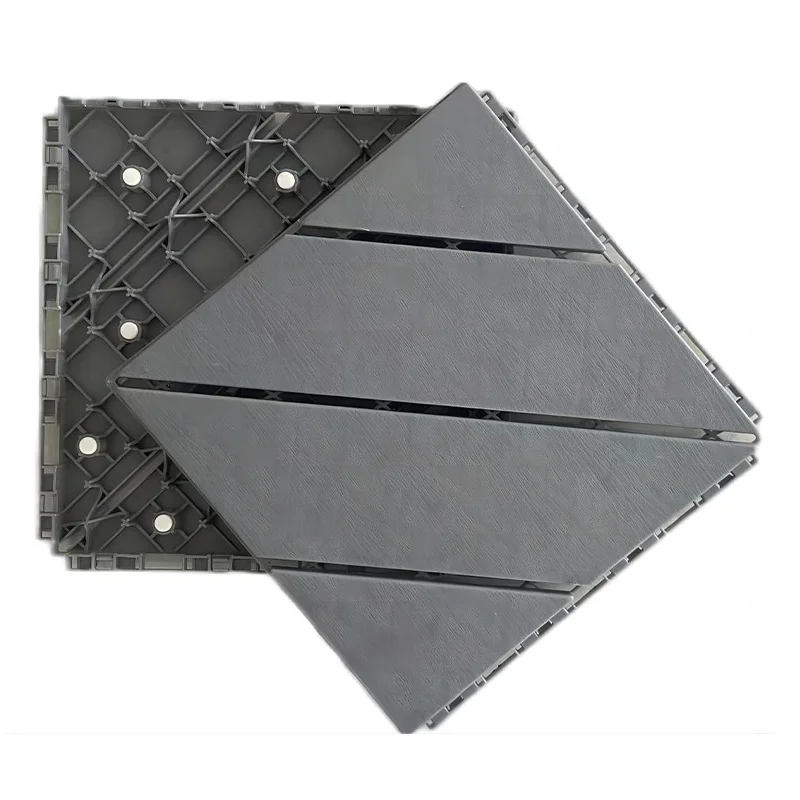 Balcony Outdoor Floor Tiles PP outdoor wood interlocking flooring tiles