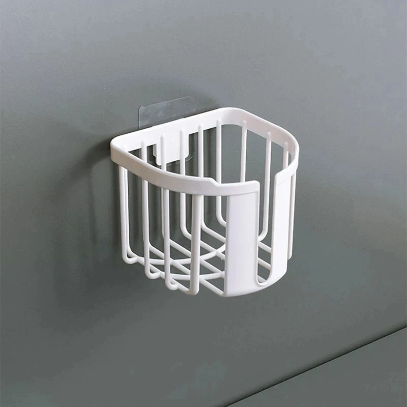 Punch-Free Toilet Paper Shelf Bathroom Kitchen Tissue Box Wall-Mounted Sticky Paper Storage Box Toilet Paper Holder Roll