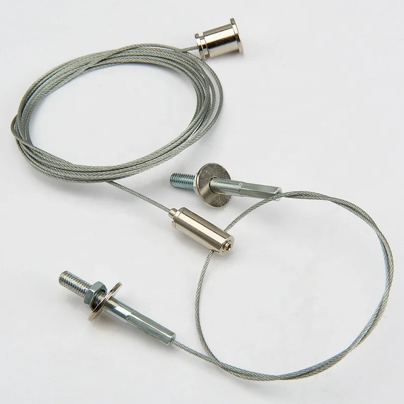Wholesale Custom ceiling suspension wire ceilling hanging cable with gripper for string lighting kit