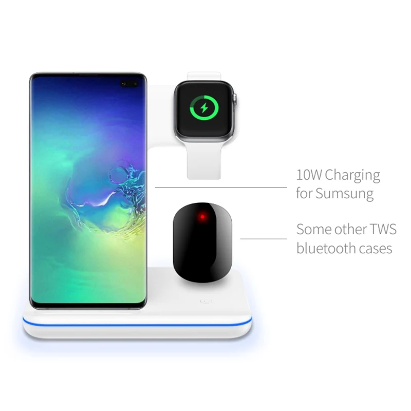Factory Hot Sale Fast Wireless Charging Phone Charger Wireless For Iwatch For Air Pods Phone 3 In 1 Universal Wireless Charger