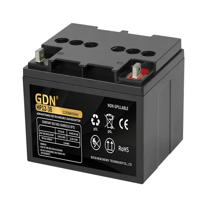 GDN AGM 12V38AH Newest Industrial 12V 38Ah Battery Gel/Deep Cycle/Agm/Lead-Acid Battery