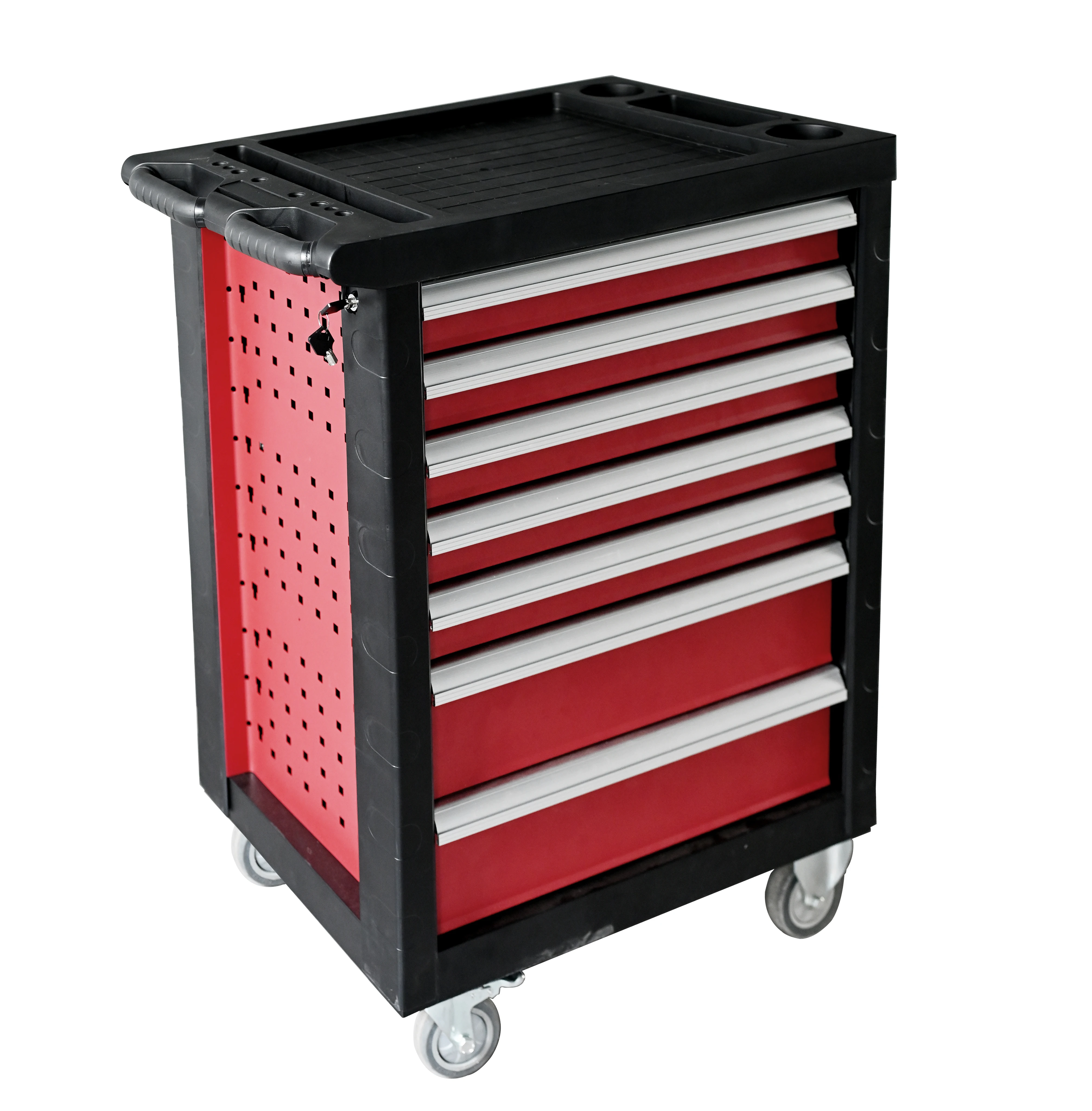 Factory SPCC Tool Chest Cart with Wheels Keyed Locking System for Repair Projects Garage Workshop Home Tool Cabinet