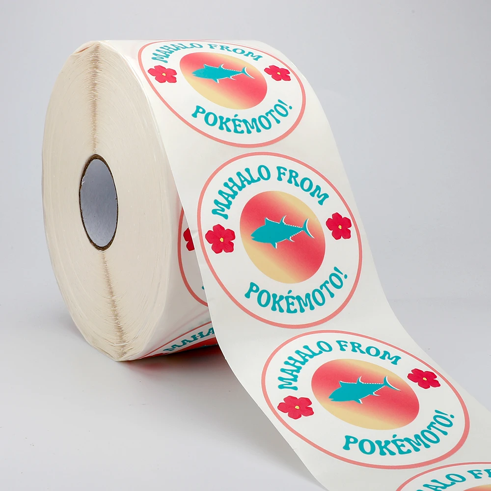 Custom Any Text Image Adhesive Printing Round Label Stickers,Circle Waterproof Vinyl Sticker Roll Private Label Logo Stickers