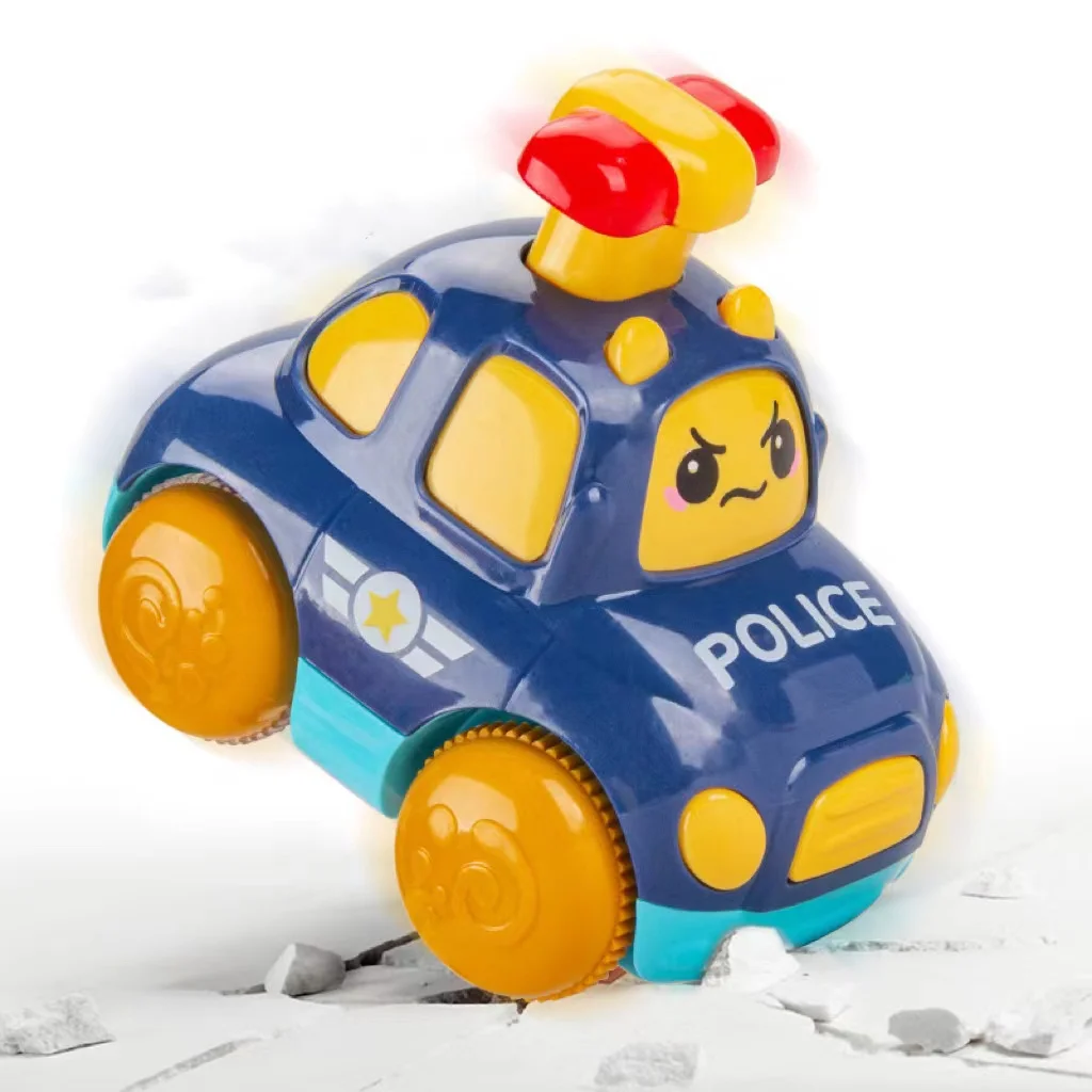 Kids Toys Full Function City Service Electric Toy Cars For Kids Police Cars Plastic Cartoon Toy Inertial Pull back Press Car