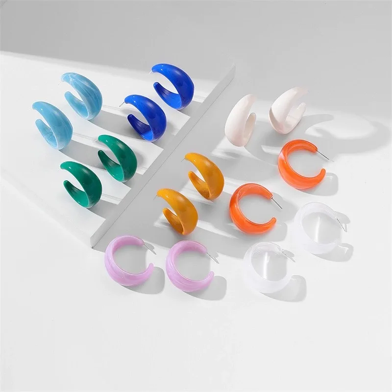 Women Clear Earring Acrylic Trendy Korean Acetic earrings Jewelry