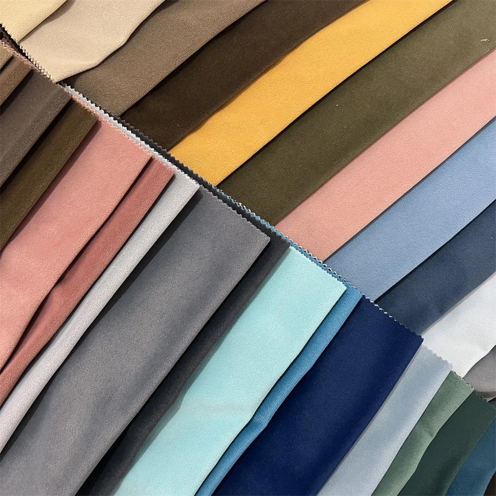 150cm Velvet Fabric for Home Textile Corner Upholstery on Sofas  Furniture Mosha velvet Europe Style Plain Use Bags