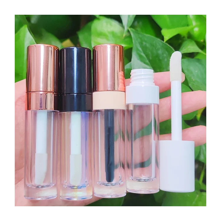 Wholesale Luxury Pink Lipgloss Tubes With Wands Packaging Lip Gloss Tube With Pink