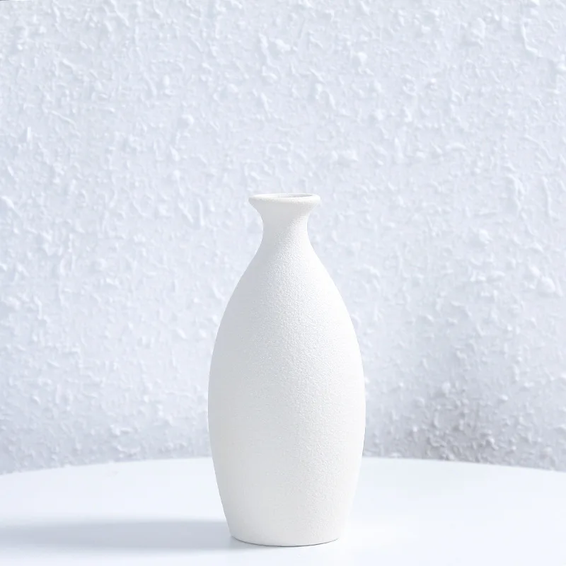 Modern Minimalist Farmhouse Decor Nordic Black White Porcelain Vases Style Home Decor Round Ceramic Vase