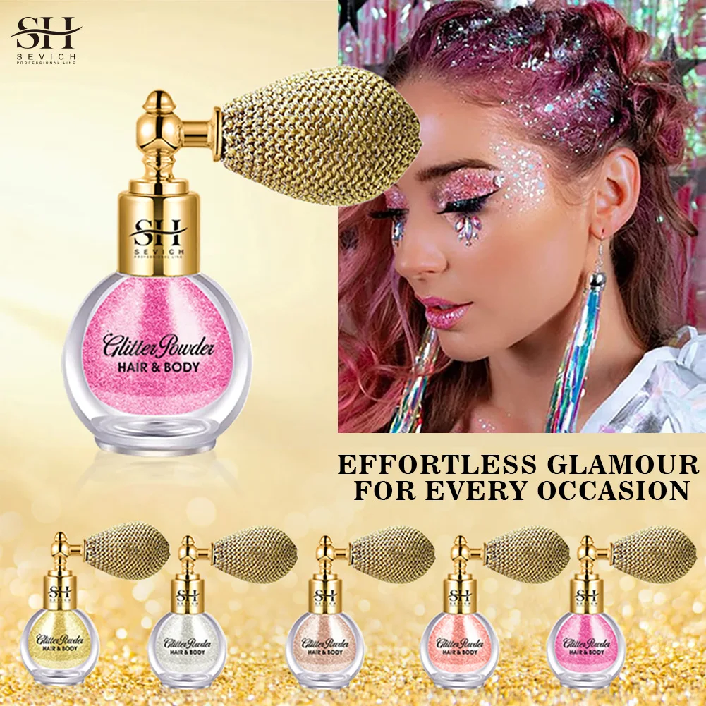 Hair Spray Glitter Christmas Highlight Powder Glitter Spray Hair And Body Makeup Glitter Setting Spray