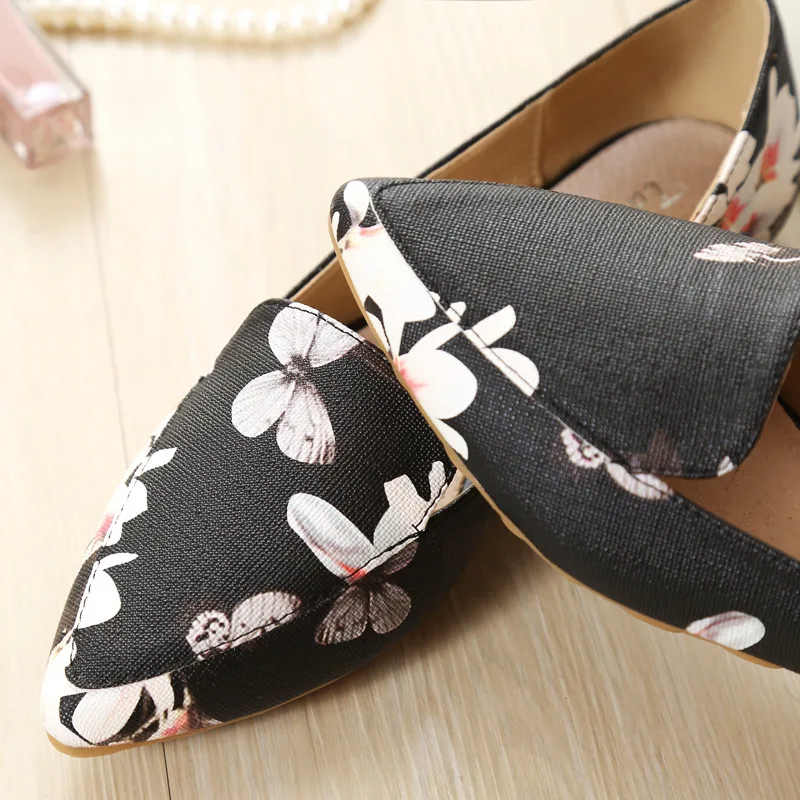 cheap elegant casual flower flat ballerina shoes for women