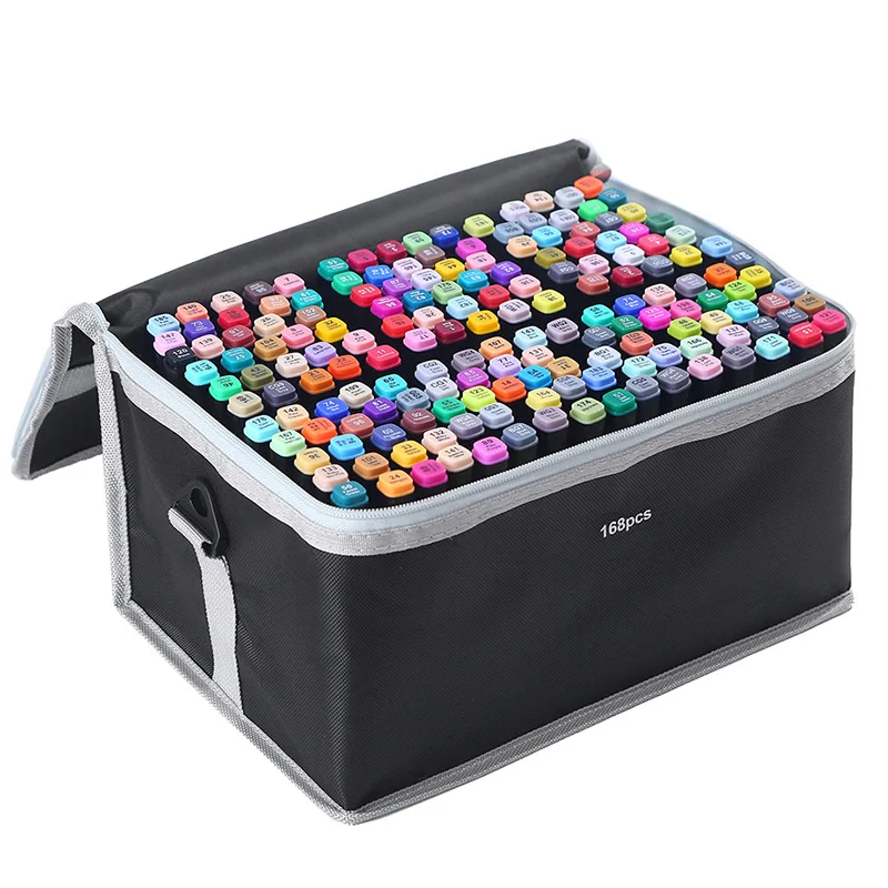 School Art Supplies Alcohol Based Dual Tip Art Markers Set  168 Colors for Sketch Painting Drawing