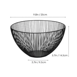 Kitchen Minimalist  Iron Fruit Bowl Stand Metal Wire Fruit Basket Countertop Holder For Fruit Vegetables