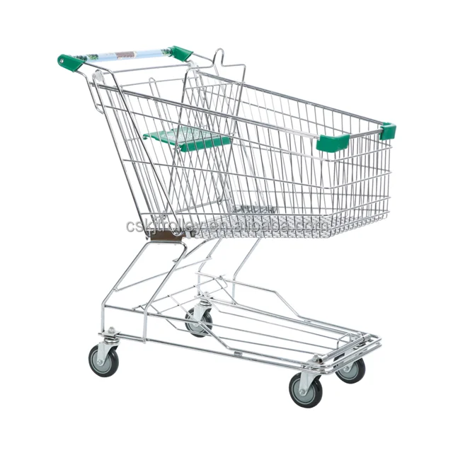 125 LT Asian style Bottom Shelf Grocery Store Wheel Shopping trolley Cart for supermarket shopping trolley with chair