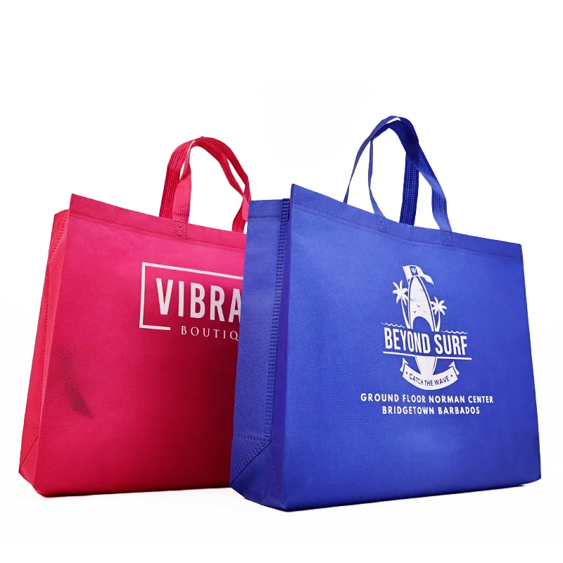 Custom logo non woven bag promotional reusable cloth shoes shopping tote bags pp laminated non woven shopping bag