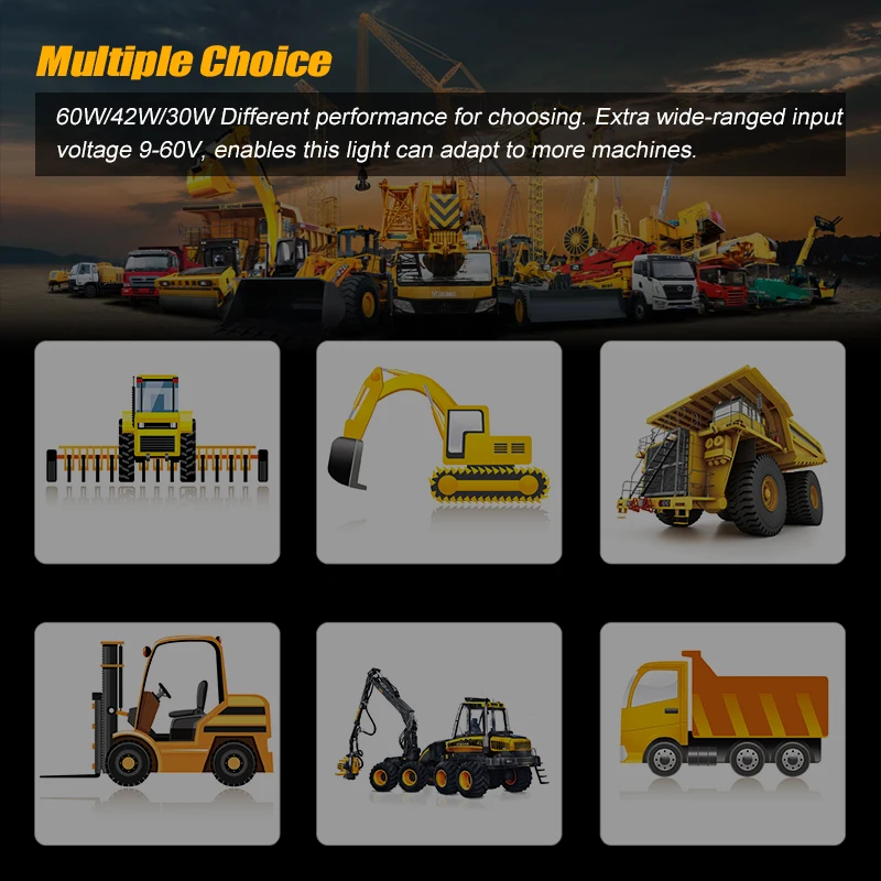 Oledone New 60W Work Led Light Super Bright Work Led Light for ATV Tractor Truck Mining Agricultural