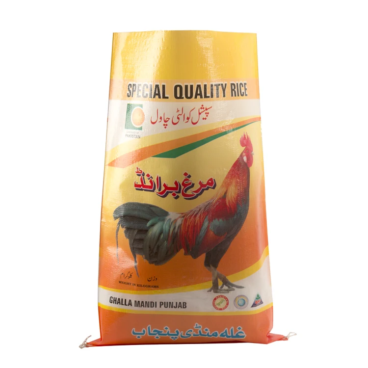 25kg Chicken Feed Bags Color Laminated Printing PP Woven Bag Plastic Packaging Bag Customized