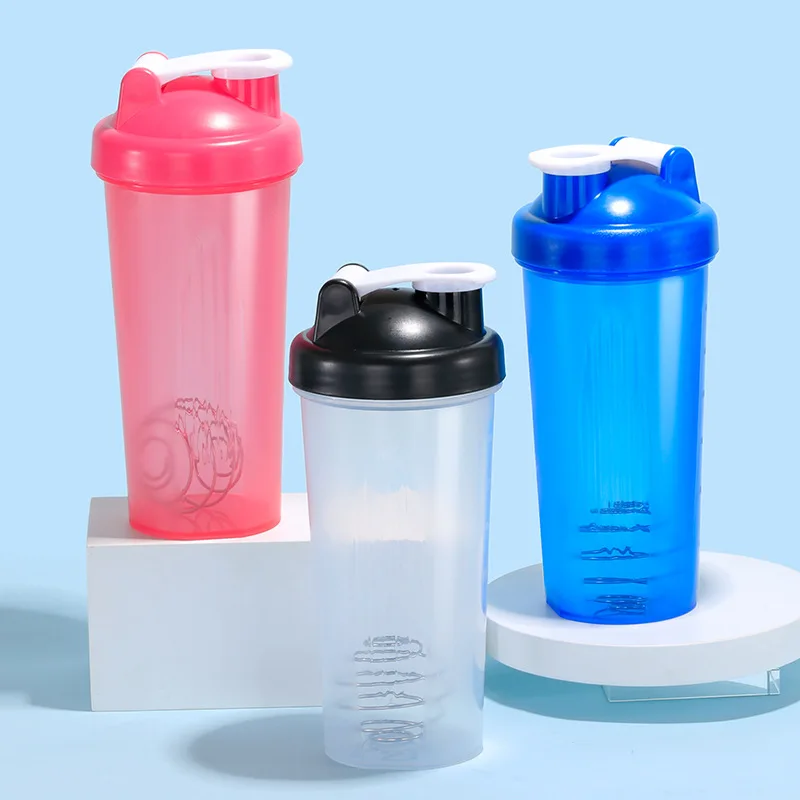 600ml White Bpa Free Plastic Sport Workout Gym Protein Shaker Tumbler Bottle With Custom Logo