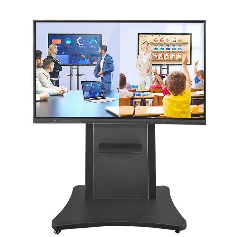 20/40 points touch screen 75 inch wall mounted floor stand smart interactive whiteboard interactive flat panel for education