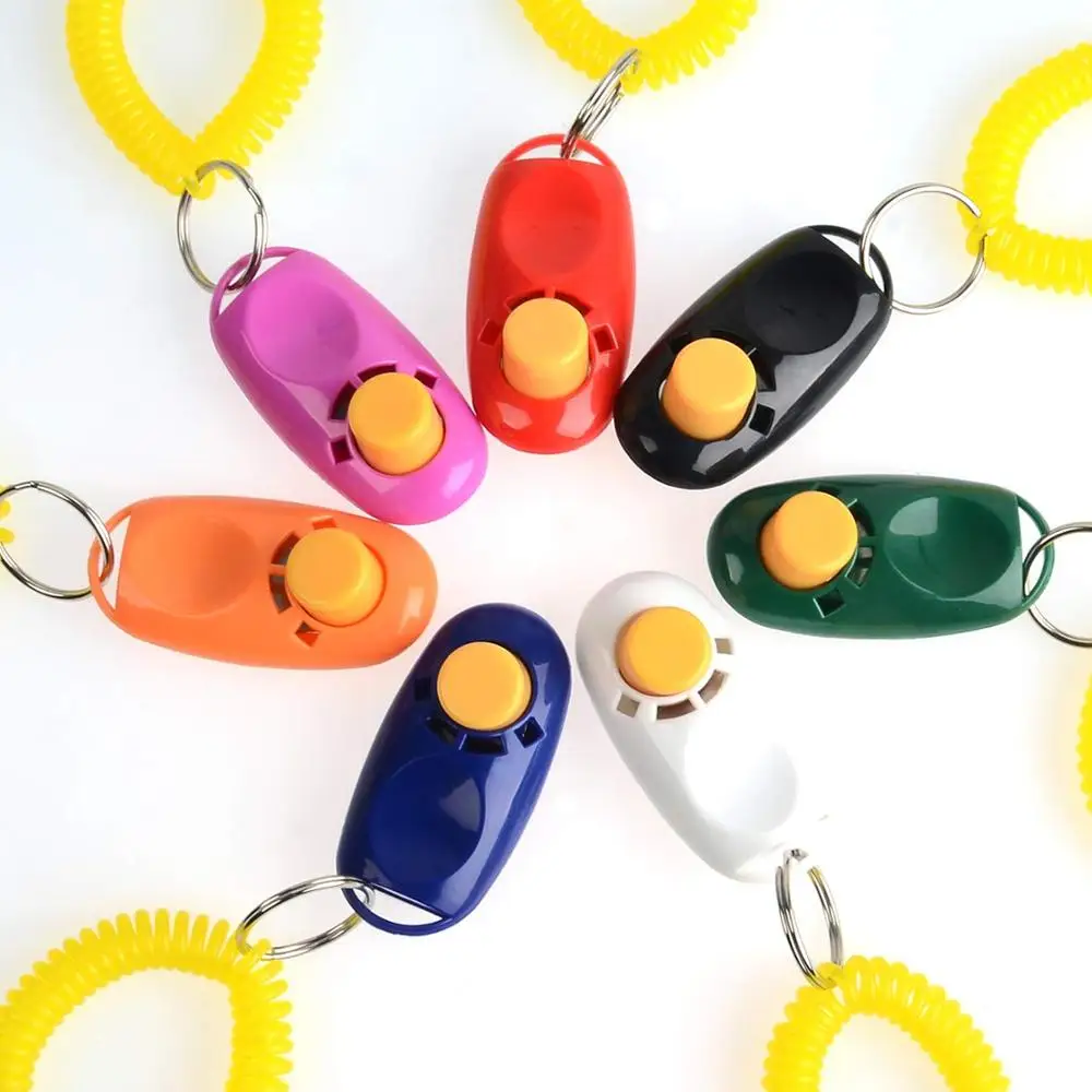 New Arrivals 2021 Universal Dog Training Clicker with Wrist Bands Strap, Colorful Dog Clickers for Pet Dog Training