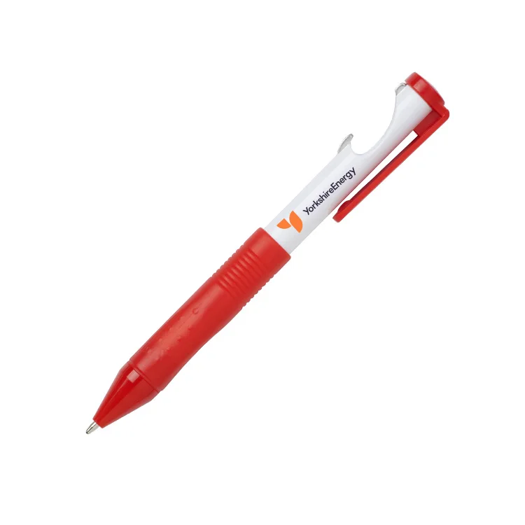 Wholesale Customized Promotional Plastic Pull Out Banner Pen Multifunctional Ballpoint Pen With Stylus