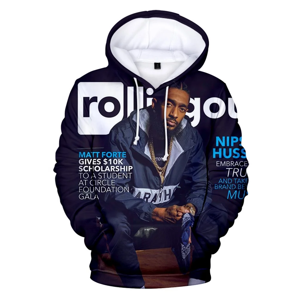 Новинка 2021 года лидер продаж толстовка с капюшоном 3d принтом Rapper Nipsey Hussle оптовая