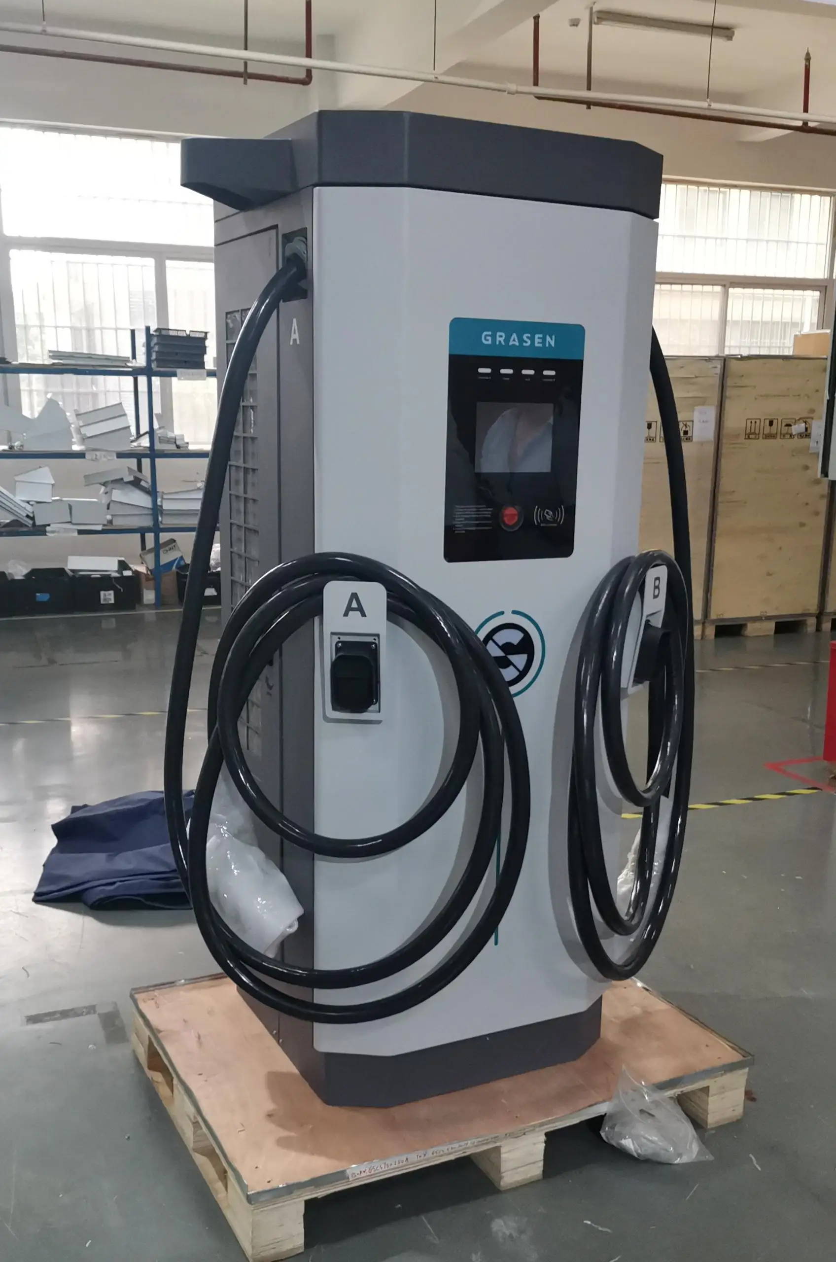 GRASEN European standard 200kw 500A CCS Chademo OCPP automotive charging station electric bus charging station