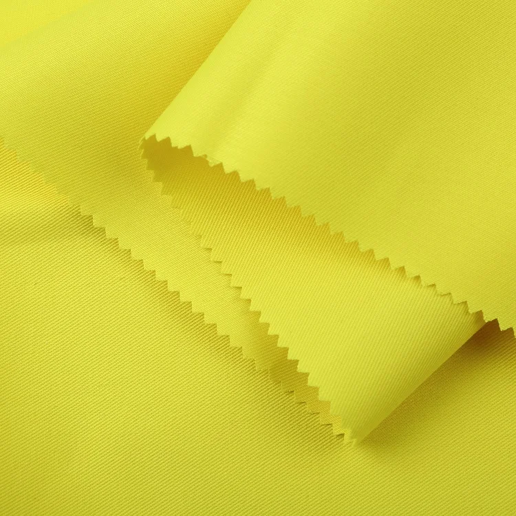 C/N флуоресцентная желтая ткань FR 32/2*32/2 тканая с 240gsm