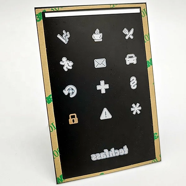 2mm  custom size tempered glass screen lcd display cover glass