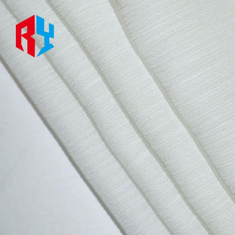 New Arrival 75D Premium Plain Chiffon Crepe Polyester Abaya Fabric 70gsm Woven Plain Chiffon Zoom Fabric for Muslim Cloth