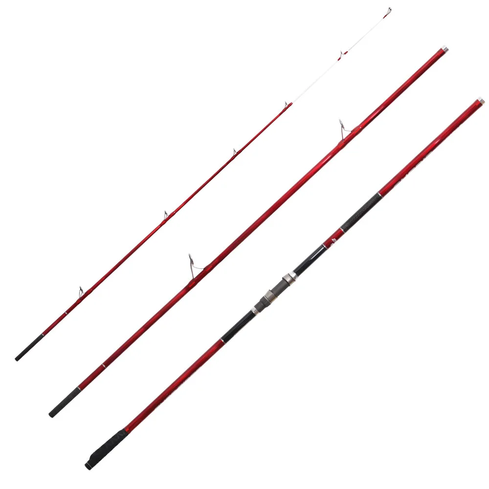 SFR063   4.5m toray carbon blank fuji KW guides and DPS reel seat 3 section saltwater fishing rod surf casting fishing rod