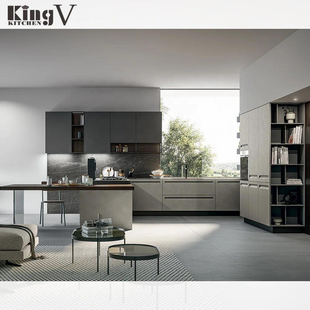 High quality waterproof kitchen cabinets the kitchen of the living room with high-end customization kitchen