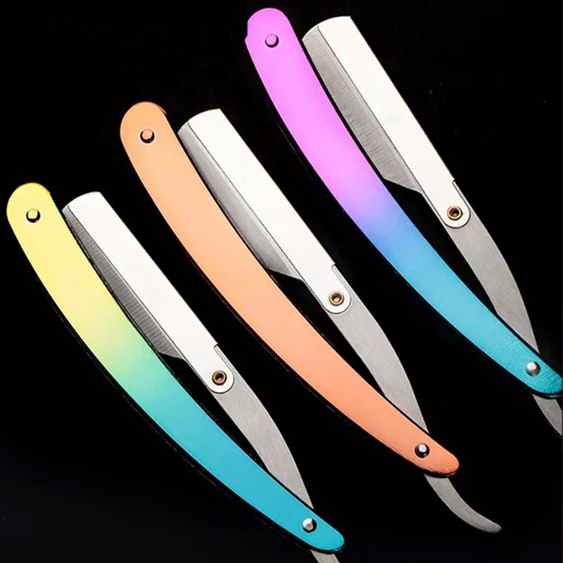 Salon Professional Razor Colorful Straight Razor Wholesales Steel Barber Beard Razor