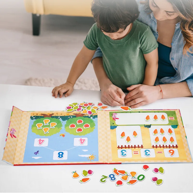 Children magnetic book number letter cognitive learning toy baby mathematics intelligence development toys