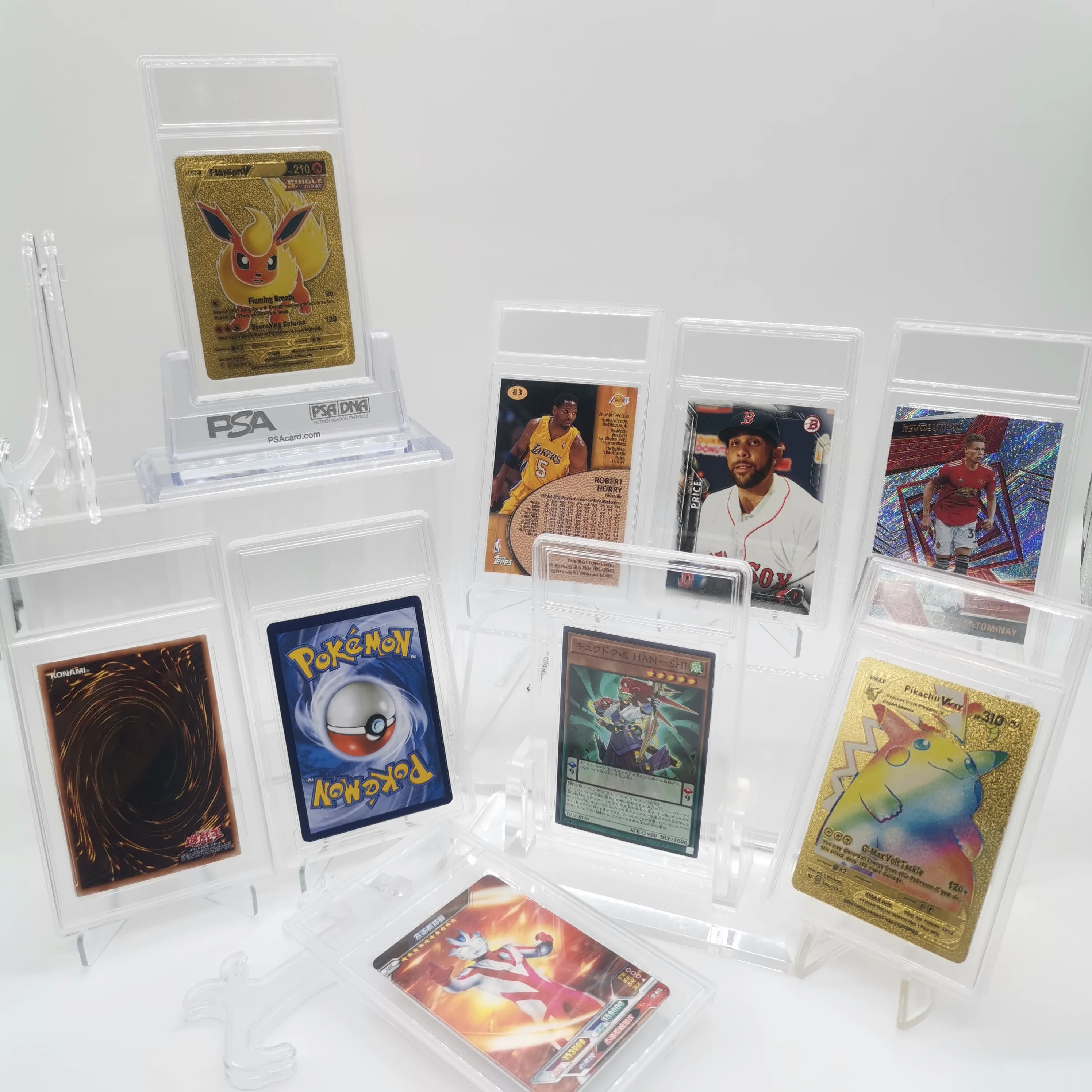 Ultrasonic type grading playing cards hard plastic cases plastic card slab 60*87