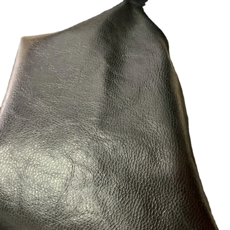 Stock black jackets material real genuine sheep leather