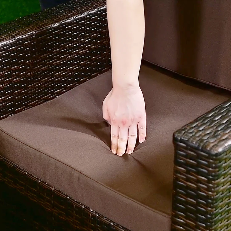 2023 New Arrival Modern luxury Outdoor Furniture Set wicker garden furniture patio garden round big rattan sofa set