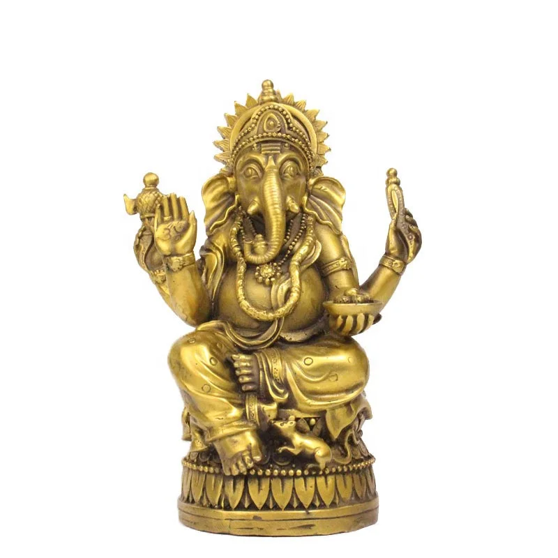 Hot Sale Religion Item Ganesh Statue Brass Bronze Sculpture Ganesha Idol Bronze Hindu Lord Elephant