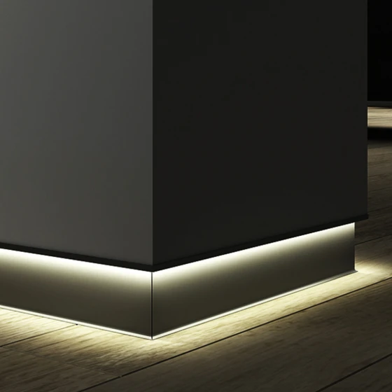 Hot Sale Luxury Aluminium Led Baseboard Light Led Skirting Board For Floor