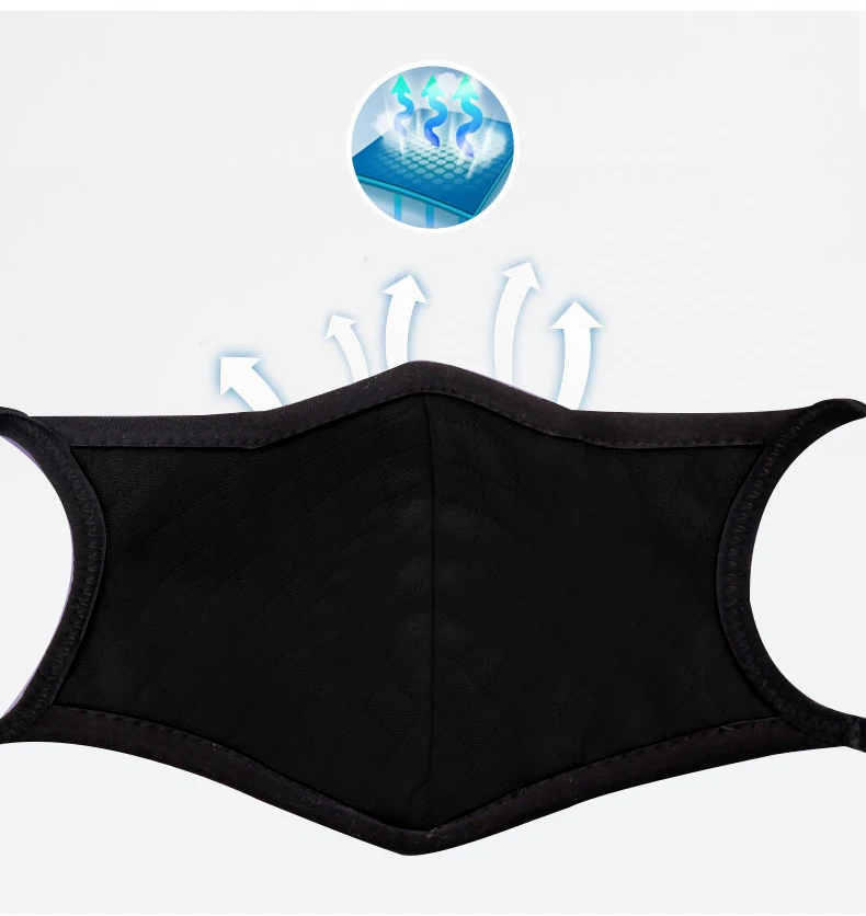  2021 Adult pure cotton nosemask men women washable dust proof windproof black
