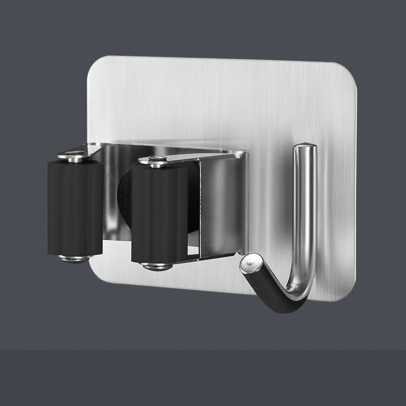 Wall Mount Tool Hanger Organizer Household Stainless Steel Mop Broom Holder