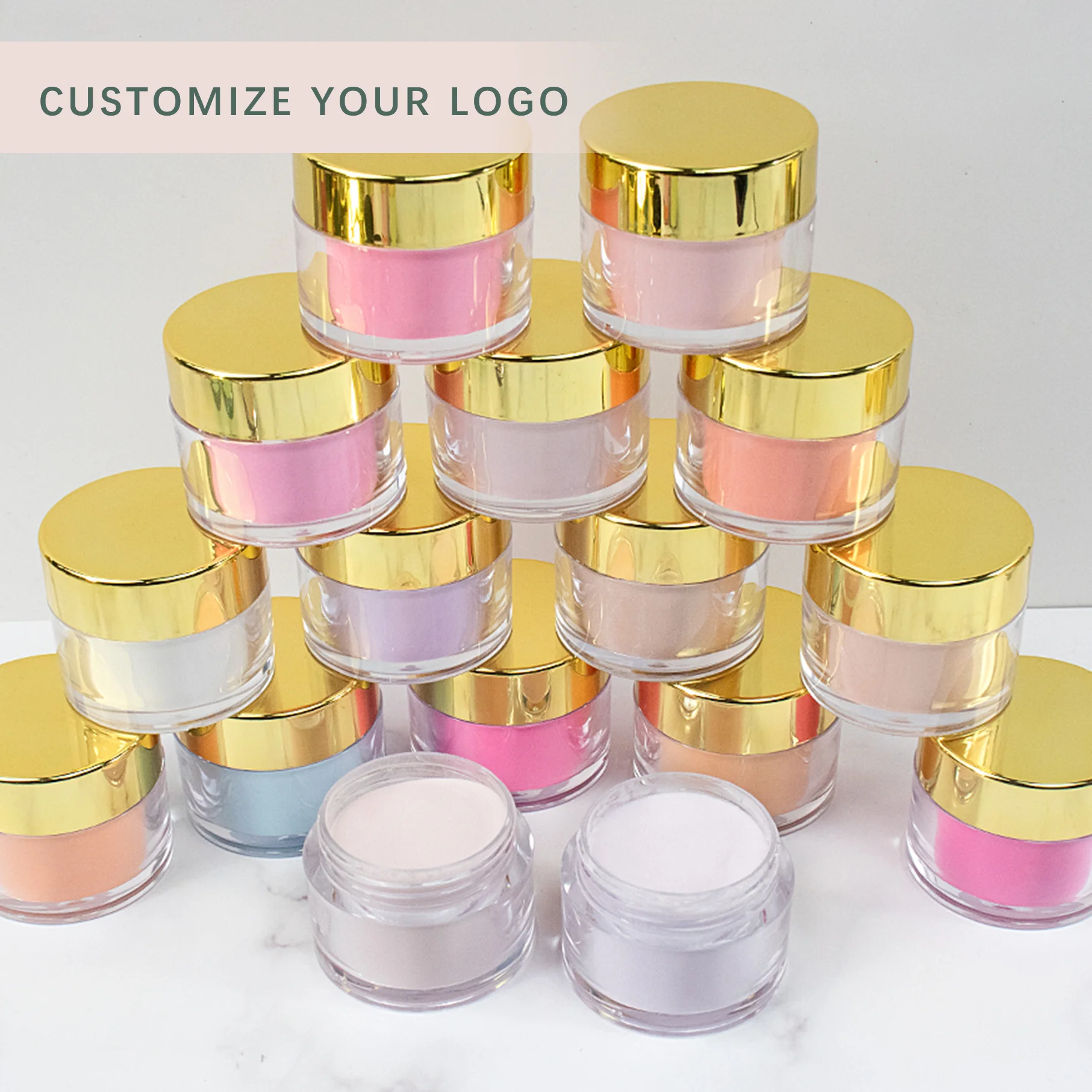 High Quality Acrylic Nail Powder Cover Pink Smooth  EMA Acrylic Powder No Marble 10ml 1oz 2oz Buttery Acrylic Powder