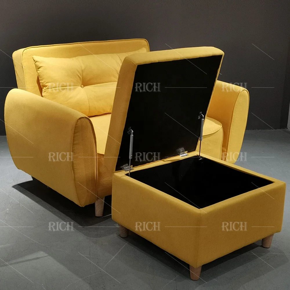 yellow folding sofa cum bed European style single sofa bed chair foldable sofa bed