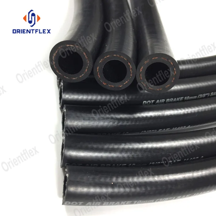 Rubber Smooth EPDM Sae J1402 Black Polyester Fiber Spiral Line High Pressure Durable Power Steering Hose