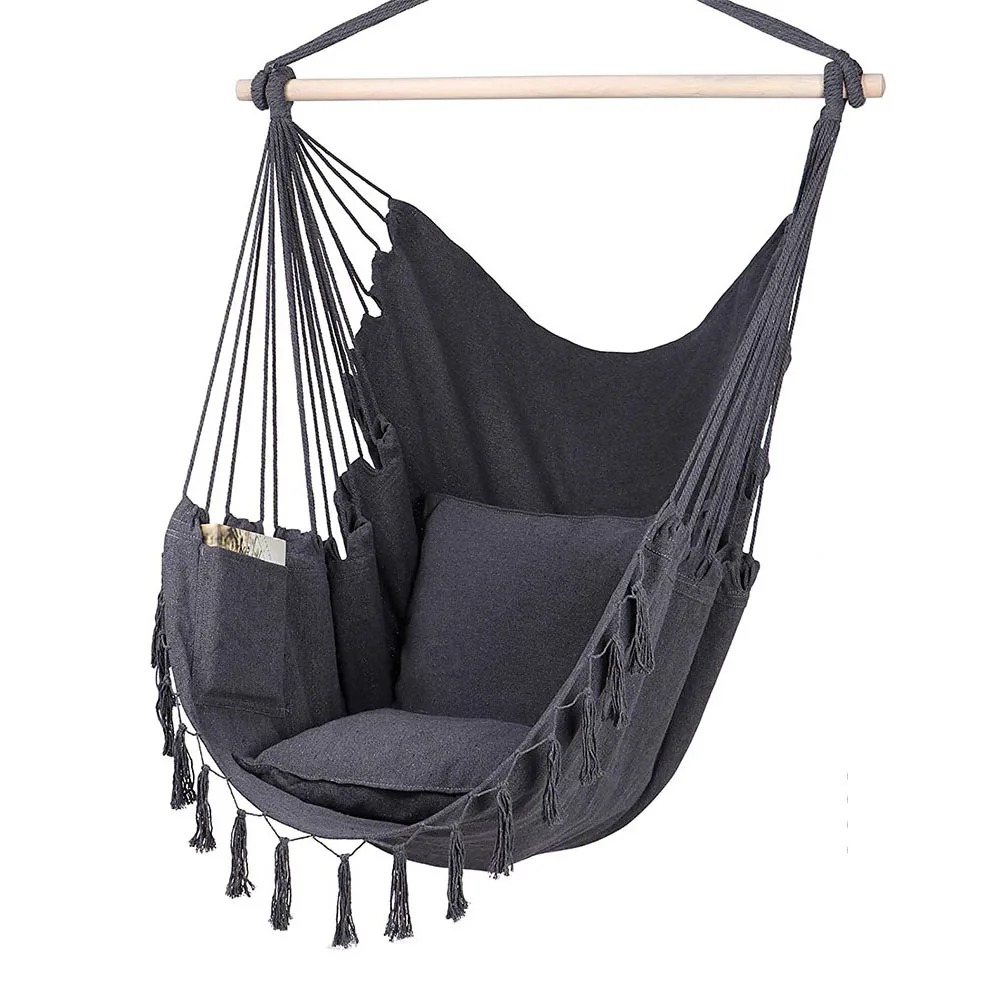 Кресло-качели с подушкой и комплектом оборудования, стильное, портативное, с большой нагрузкой, черное, разные цвета, ultra-co